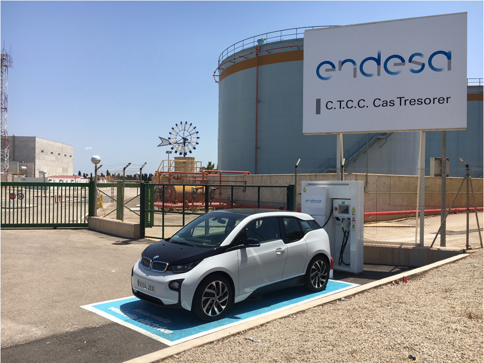 DC quick charge station of local energy provider Endesa