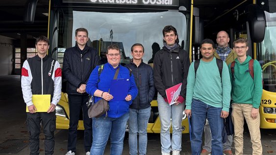 Die Studierenden des MPM bei der Stadtbus Goslar