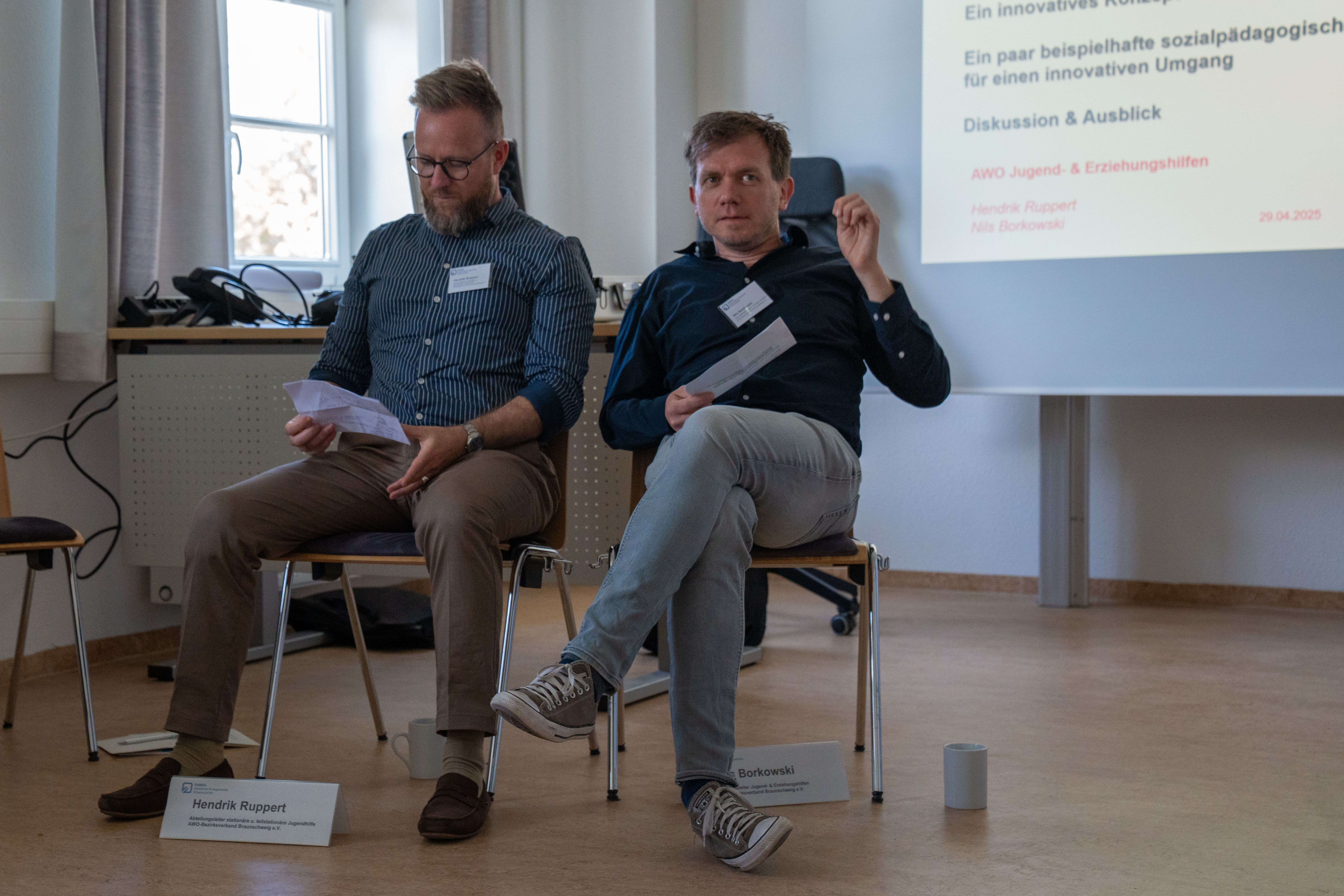 Hendrik Ruppert und Nils Borkowski in ihrem Workshop 