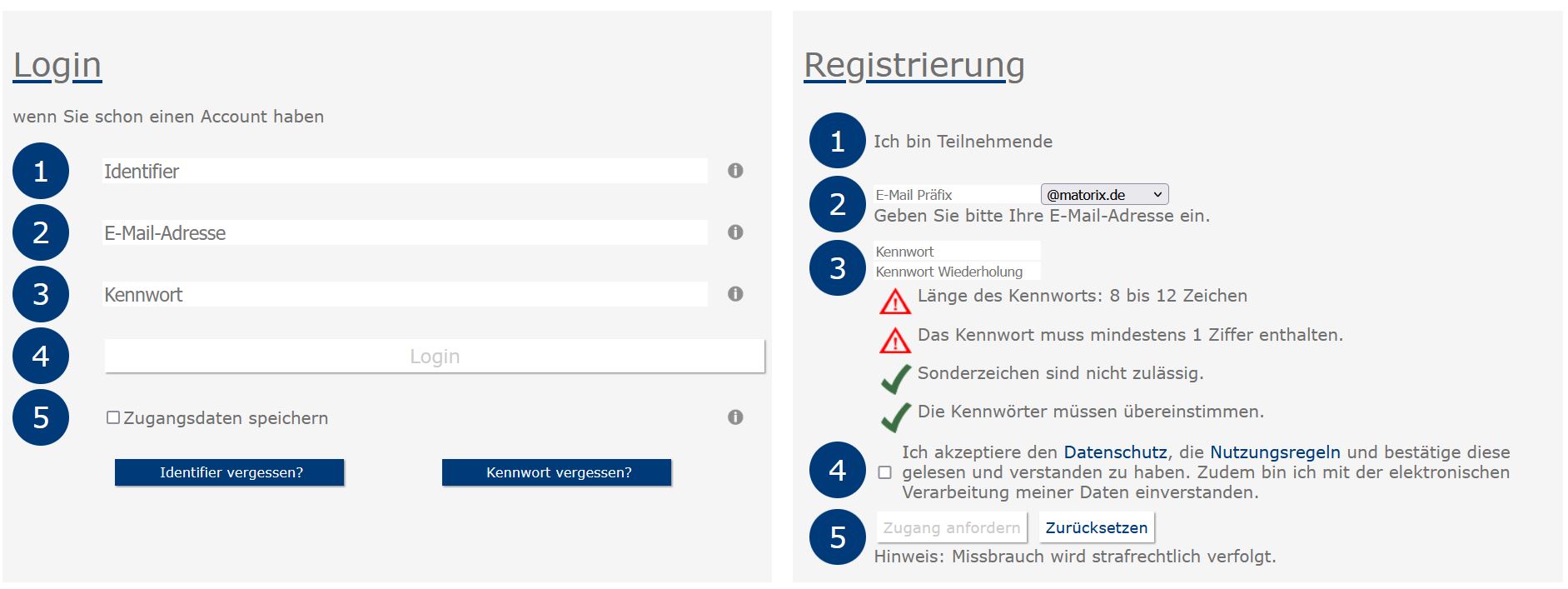 2 Registrierung