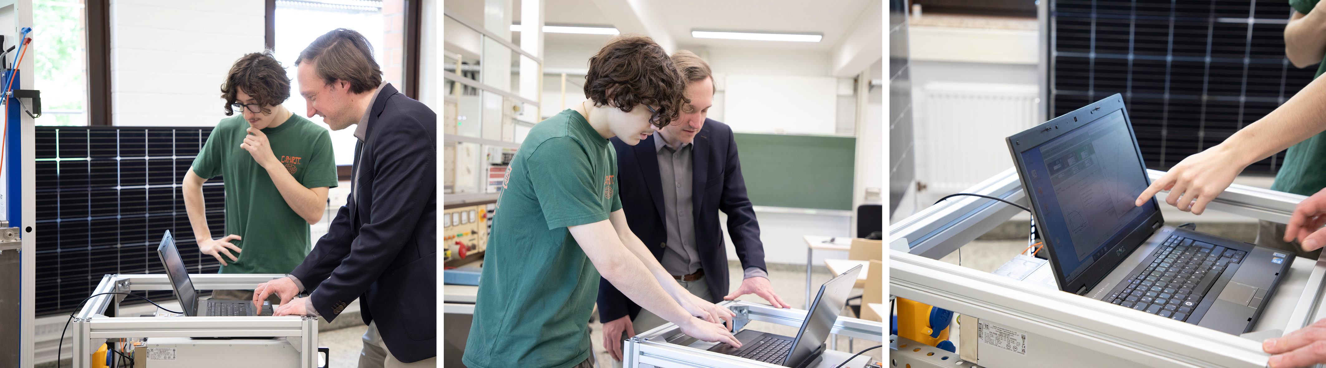 Student Fabio Pavan gemeinsam mit Prof.Dr.-Ing. Puchta am Forschungsprojekt