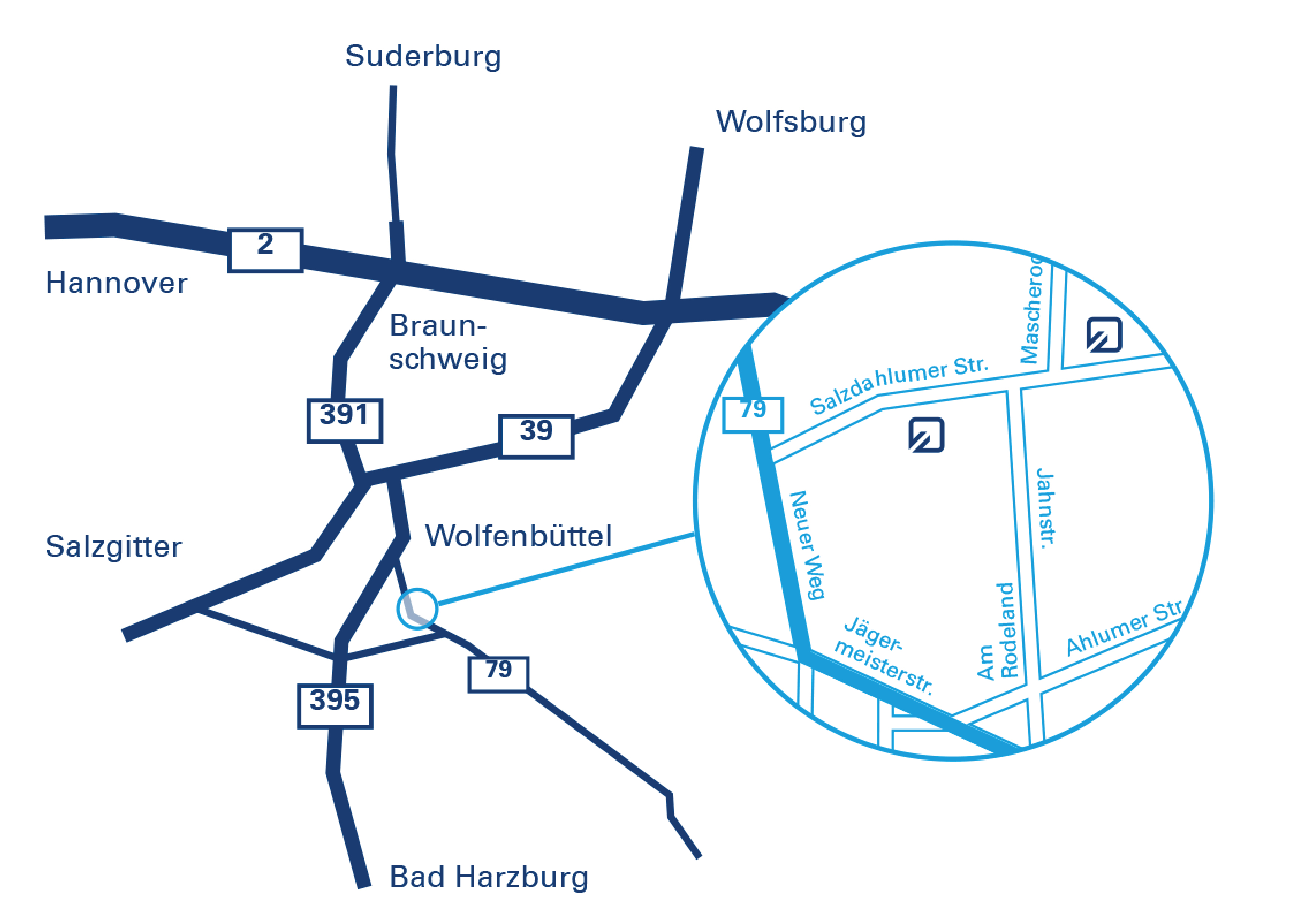 Lageplan Wolfenbüttel