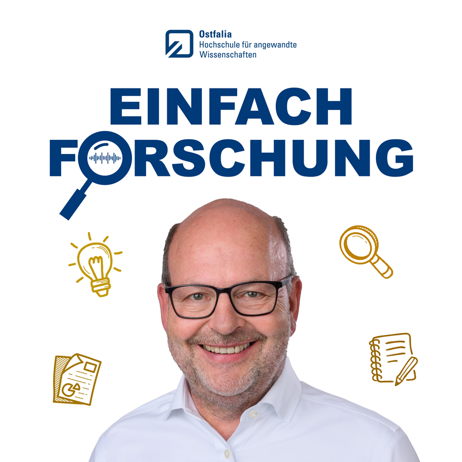 Heinz-Dieter Quack auf einem Cover. Über ihm der Schriftzug des Podcasts "Einfach Forschung"
