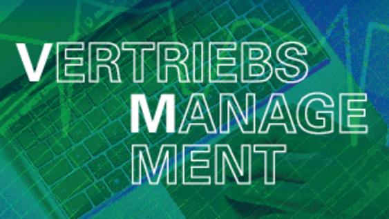 Abstraktes Bild mit Aufschrift Vertriebsmanagement